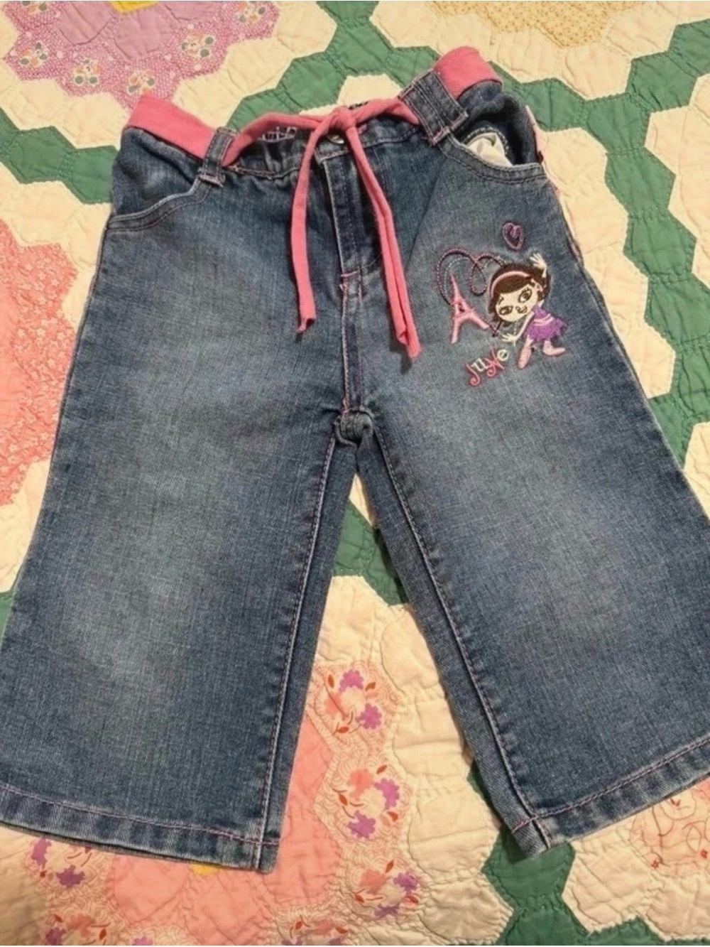 Vintage Playhouse Disney Little Einsteins June Embroidered Jeans Capris - Size 3